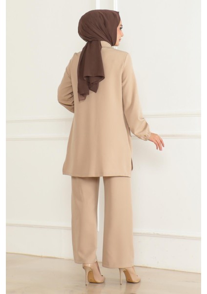 Cep Detaylı Takım Bej 19229 fırsatları