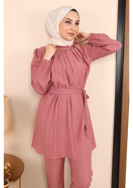 Zincir Detaylı Takım Gül Kurusu MSW19140 fiyatları