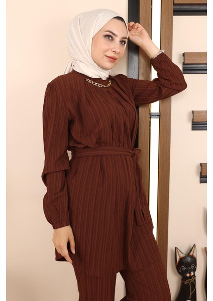 Zincir Detaylı Takım Kahverengi MSW19140 fiyatları