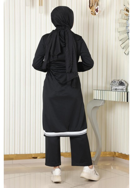 Kapşonlu Ribanalı Takım Siyah MSW19196 fırsatları