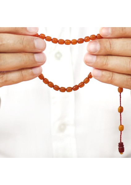 Sistemli Küp Kesim Çift Renk Imameli Bilek Boy Koyu Bal Rengi Ateş Kehribar Tesbih fırsatları