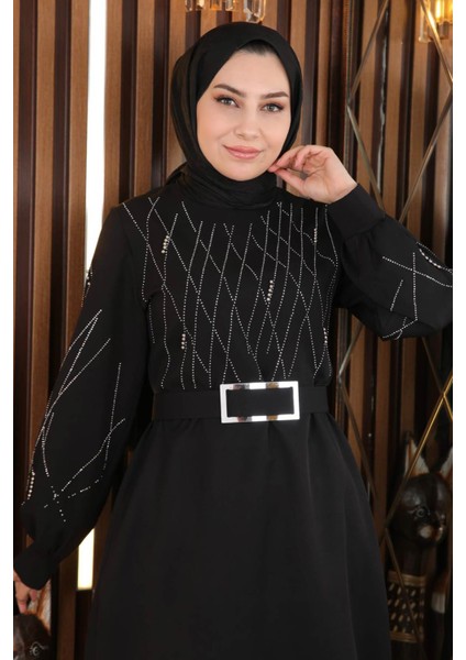 Incili Taş Detaylı Takım Siyah MSW19116 fiyatları