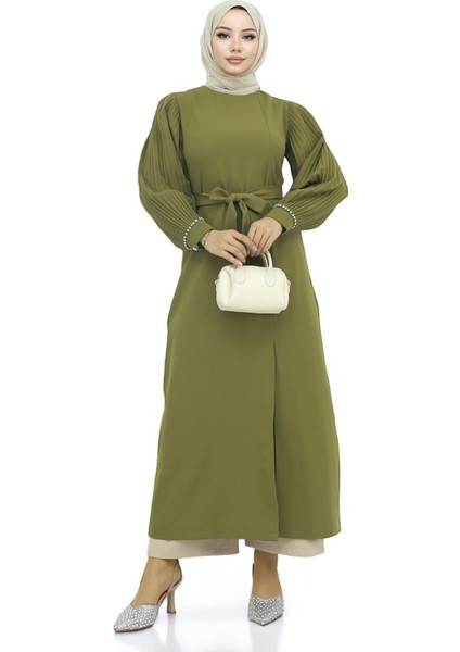 Piliseli Yırtmaçlı Takım Haki MSW19239