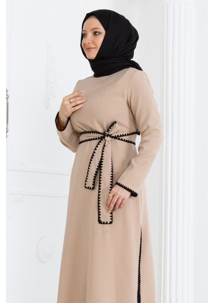 Çoban Dikişli Kemerli Takım Bej MSW19365 fiyatları