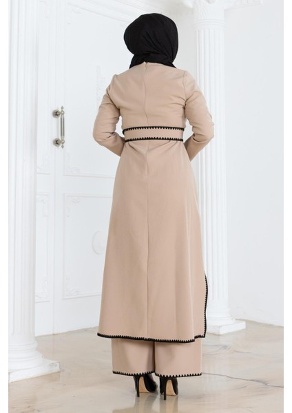 Çoban Dikişli Kemerli Takım Bej MSW19365 fırsatları