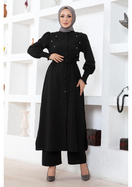 Inci Detaylı Takım Siyah 19360