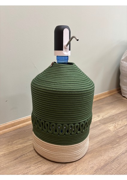 Chic Damacana Kılıfı Jüt Hasır Görünümlü, Desenli Damacana Kılıfı