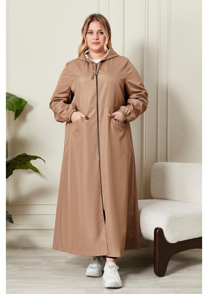 Kadın Büyük Beden Tam Boy Trenç