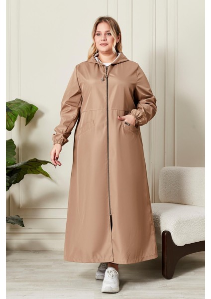 Kadın Büyük Beden Tam Boy Trenç modelleri