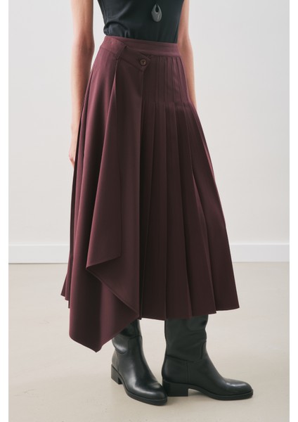 Anvelop Piliseli Etek Bordo indirimleri