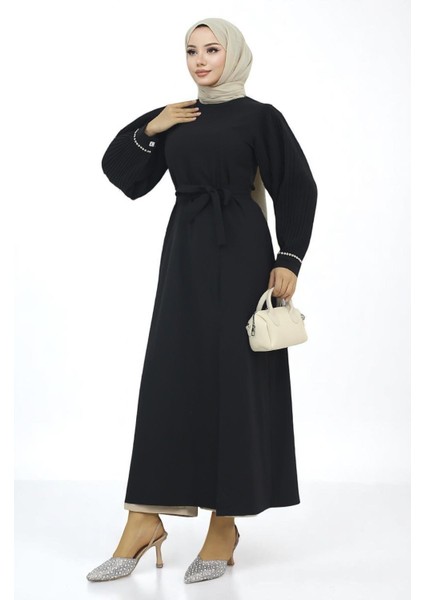 Piliseli Yırtmaçlı Takım Siyah MSW19239 modelleri