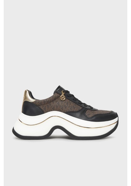 Deri Karışımlı Kalın Tabanlı Logolu Sneaker Ayakkabı 43F5ARFS2L200 Bayan Ayakkabı 43F5ARFS2L 200
