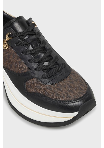 Deri Karışımlı Kalın Tabanlı Logolu Sneaker Ayakkabı 43F5ARFS2L200 Bayan Ayakkabı 43F5ARFS2L 200