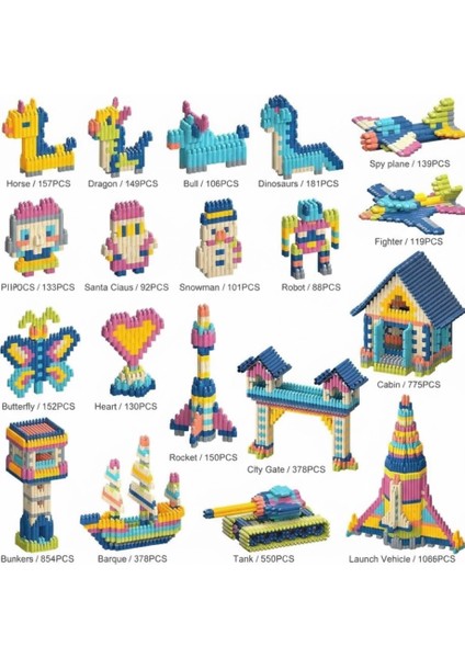 Constructo Stem 100 Parça - Eğitici Oyuncak Yapı Oyuncağı Montessori Zeka Oyunu Yapı Taşları Seti