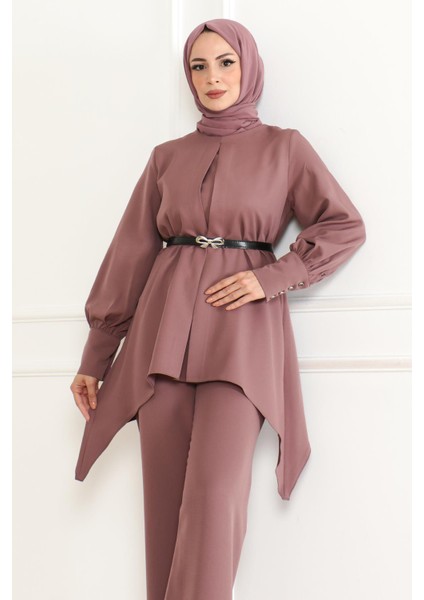 Kemer Detaylı Takım Gül Kurusu MSW19001 fiyatları