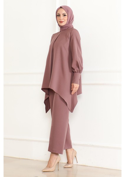 Kemer Detaylı Takım Gül Kurusu MSW19001 modelleri