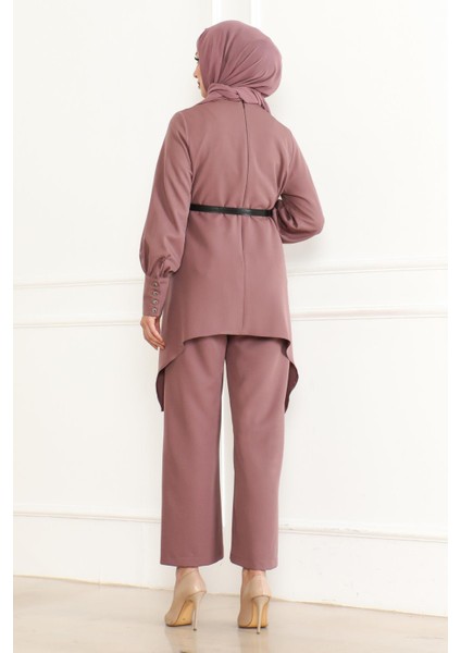 Kemer Detaylı Takım Gül Kurusu MSW19001 fırsatları