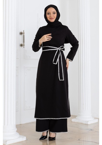 Çoban Dikişli Kemerli Takım Siyah MSW19365