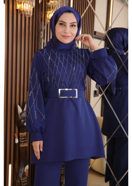 Incili Taş Detaylı Takım Indigo MSW19116 fiyatları