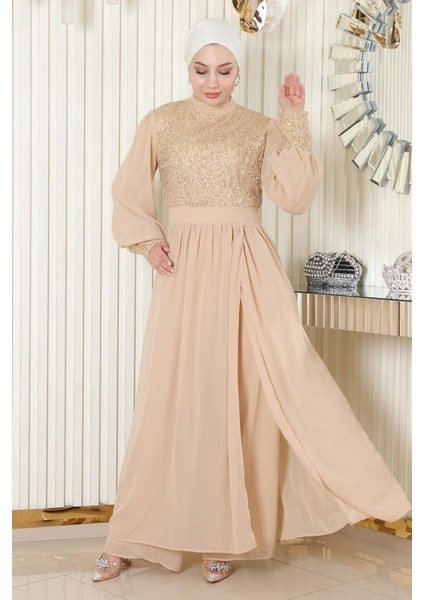 Pulpayetli Şifon Takım Gold MSW19190 modelleri