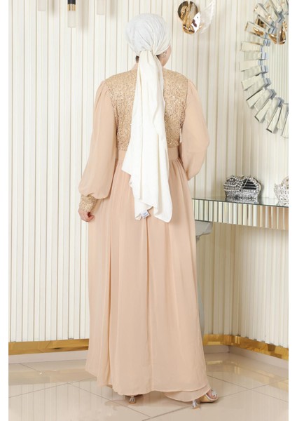 Pulpayetli Şifon Takım Gold MSW19190 fırsatları