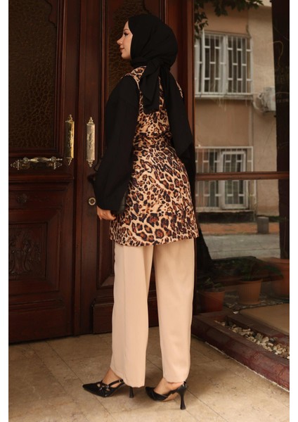 Leopar Desenli Ikili Takım Vizon 19255 fırsatları