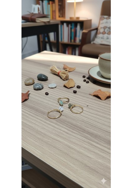 Doğal Taş Yüzük Seti - 3'lü Kombin - Trend Takı indirimleri