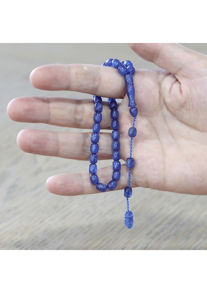 Sistemli Küp Kesim Bilek Boy Sedefli Mavi Ateş Kehribar Tesbih modelleri