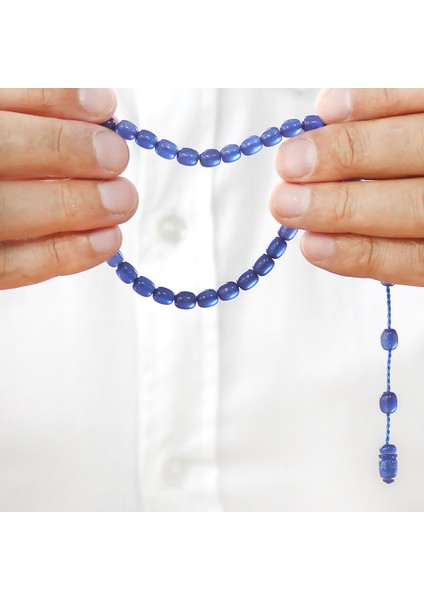 Sistemli Küp Kesim Bilek Boy Sedefli Mavi Ateş Kehribar Tesbih fırsatları