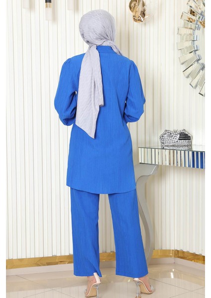 Taş Detaylı Takım Mavi MSW19195 modelleri