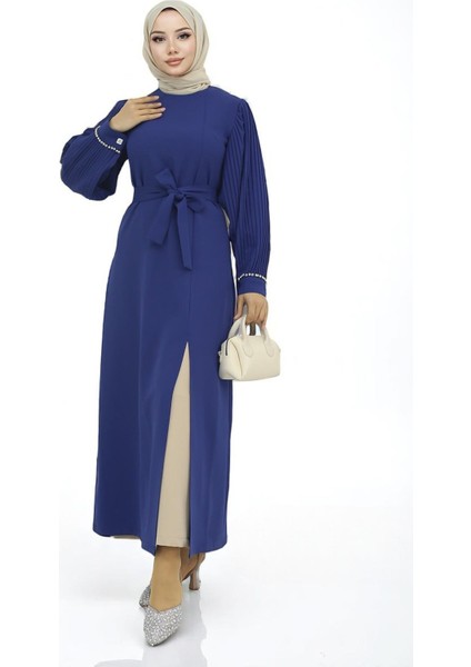 Piliseli Yırtmaçlı Takım Indigo MSW19239