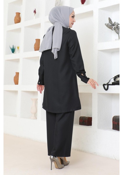 Fırfır Detaylı Takım Siyah MSW19224 fırsatları