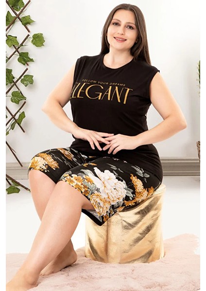 Lady Battal Boy Tunik Sıfır Kısa Kollu Şortlu Pijama Takımı fiyatları