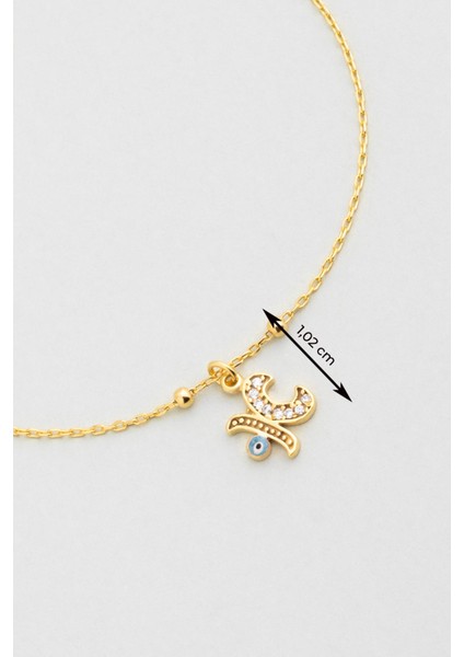 K Harfi 18 Ayar Sarı Altın Kaplama 19 cm Gümüş Nazar Bileklik modelleri