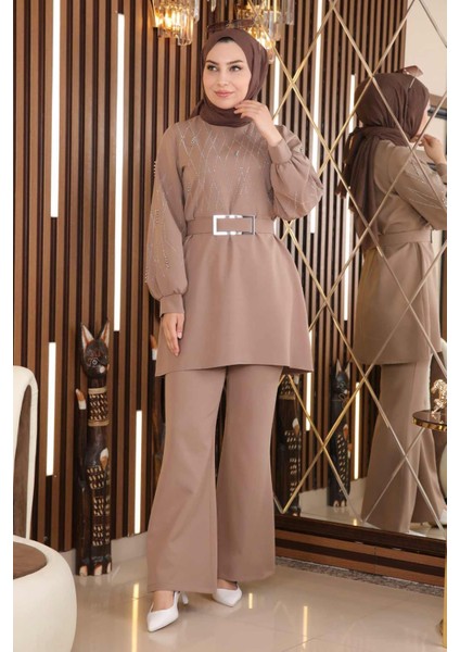 Incili Taş Detaylı Takım Vizon MSW19116 modelleri