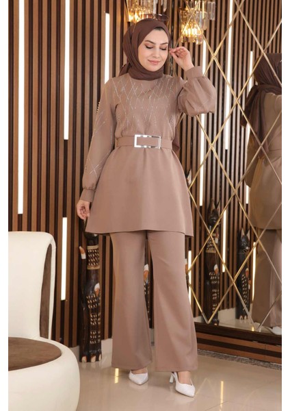 Incili Taş Detaylı Takım Vizon MSW19116 fırsatları