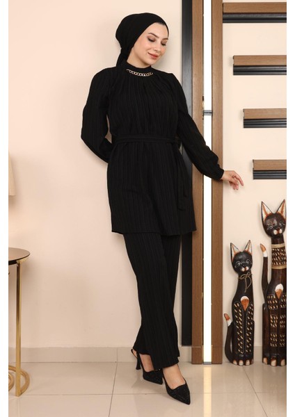 Zincir Detaylı Takım Siyah MSW19140 fırsatları