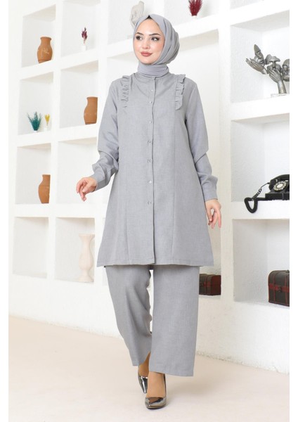 Fırfır Detaylı Takım Gri MSW19224 modelleri