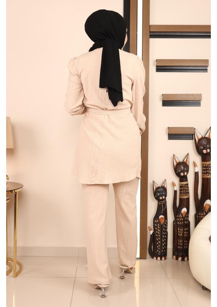 Zincir Detaylı Takım Bej MSW19140 indirimleri