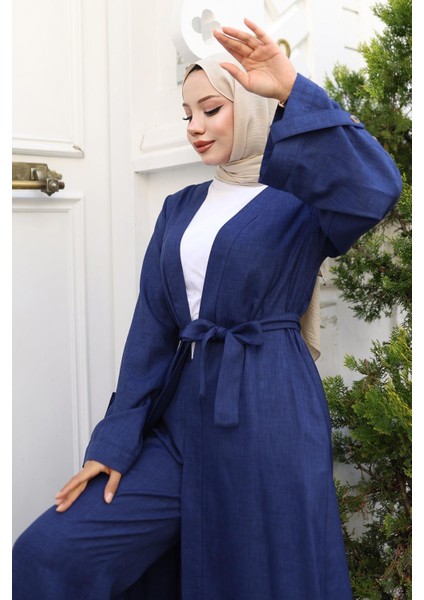 Apolet Detaylı Kimono Takım Indigo 19253 fiyatları