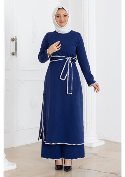 Çoban Dikişli Kemerli Takım Indigo MSW19365