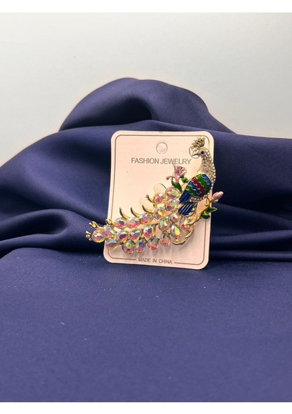 Tavuskuşu Broş Yaka Iğnesi