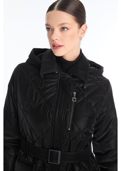 Kapüşonlu Kemerli Mont fiyatları