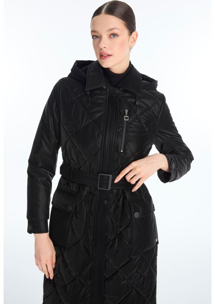 Kapüşonlu Kemerli Mont fırsatları