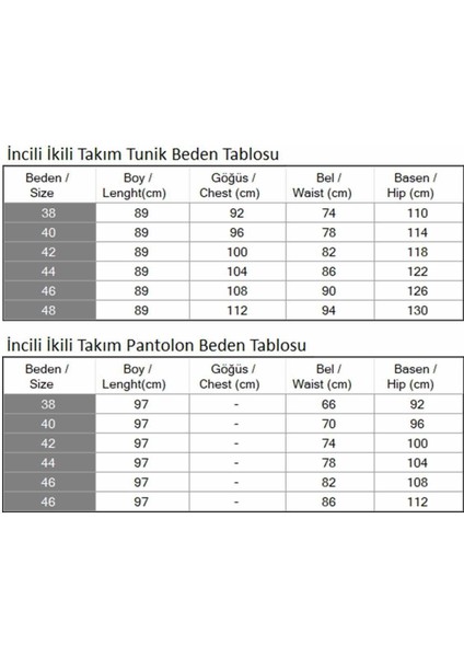 Incili Ikili Takım Vizon 17801 indirimleri
