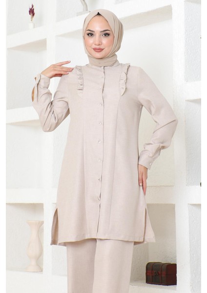 Fırfır Detaylı Takım Bej MSW19224 fiyatları