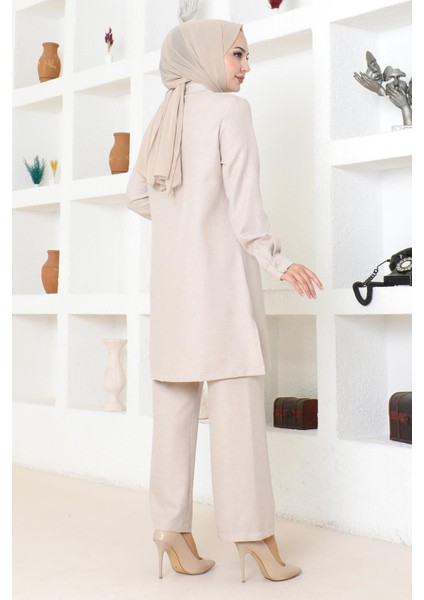 Fırfır Detaylı Takım Bej MSW19224 fırsatları