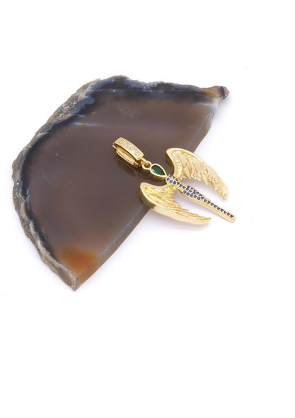 Ajda Charm Çelik Altın Kaplama Kadın Melek MODEL-CHR-111