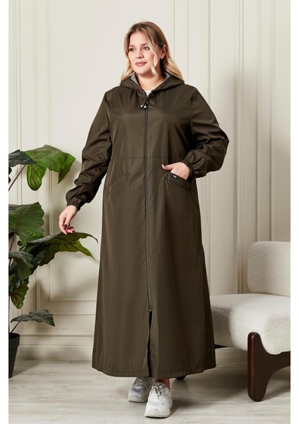 Kadın Büyük Beden Tam Boy Trenç