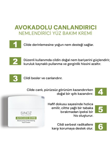 Avokado Bomb Canlandırıcı Nemlendirici Yüz Bakım Kremi 50 ml fiyatları